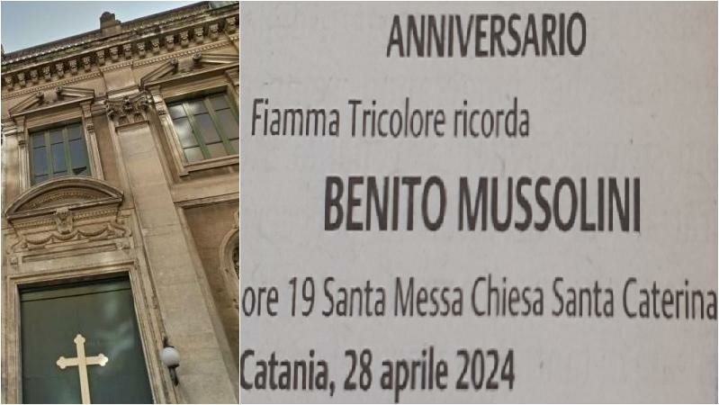 No dell'arcivescovo Renna alla messa per Mussolini