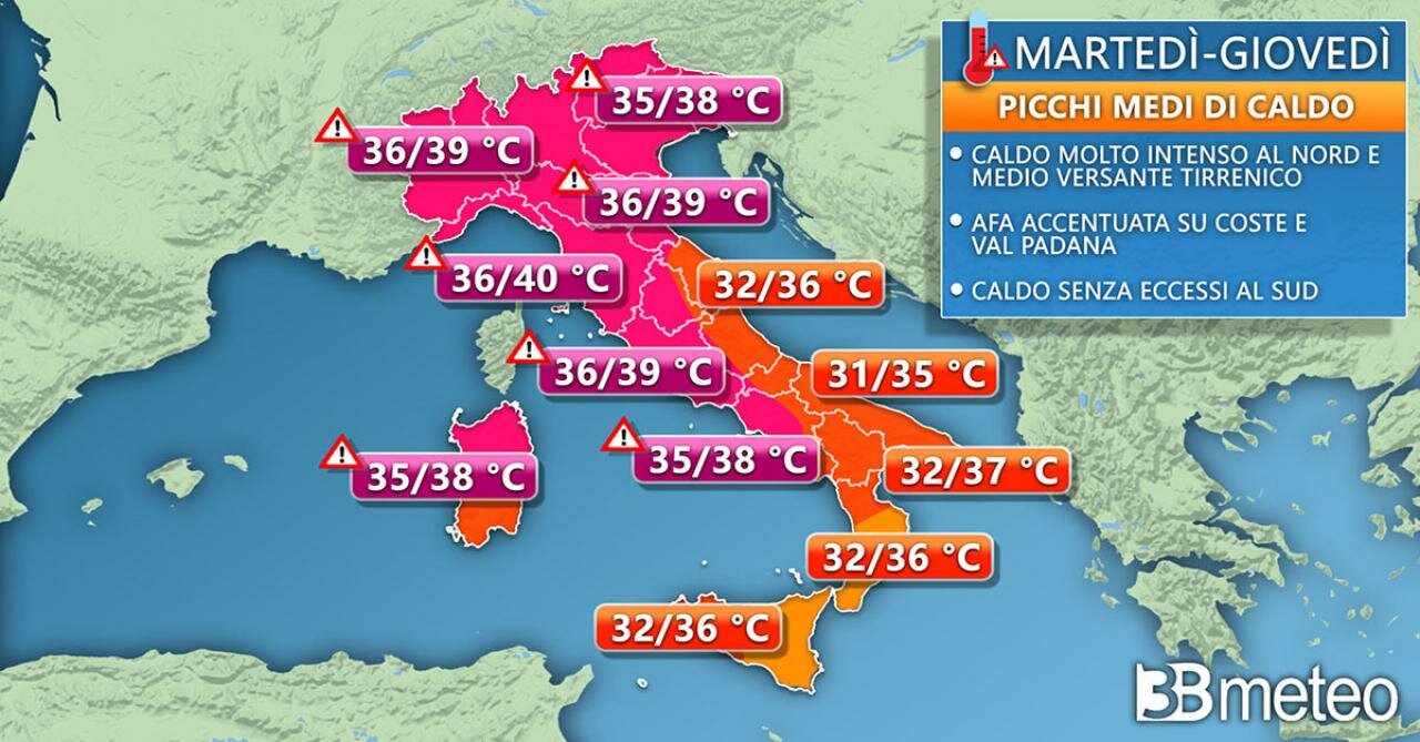 Torna l'afa, ma in Sicilia 'solo' 36 gradi