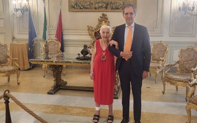 Trantino incontra la centenaria nonna Carolina