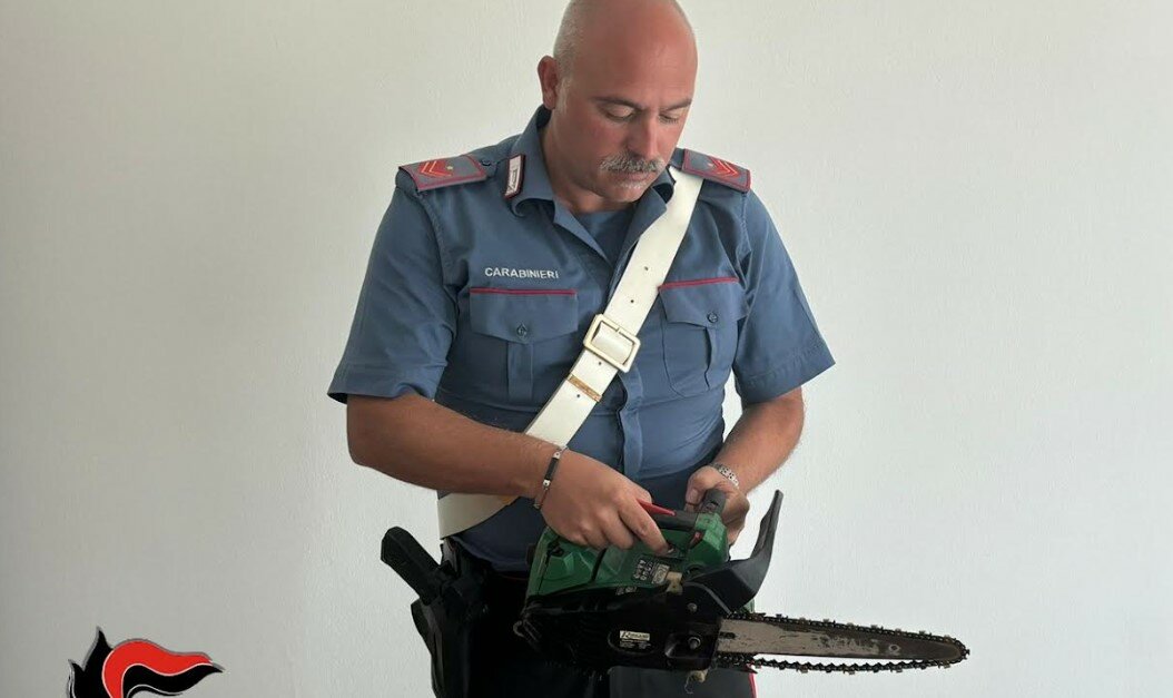 Litigano per i rifiuti: lo assale con una motosega