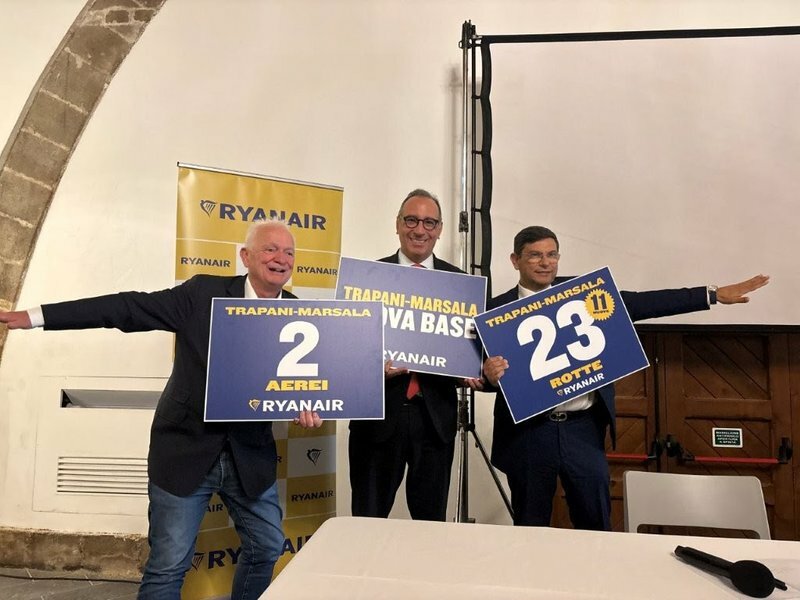 Ryanair apre una nuova base a Trapani Birgi