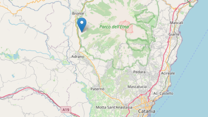 Terremoto di magnitudo 3.3 nel Catanese