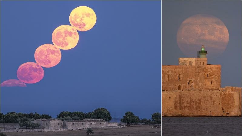 Superluna siciliana nelle due foto scelte dalla Nasa