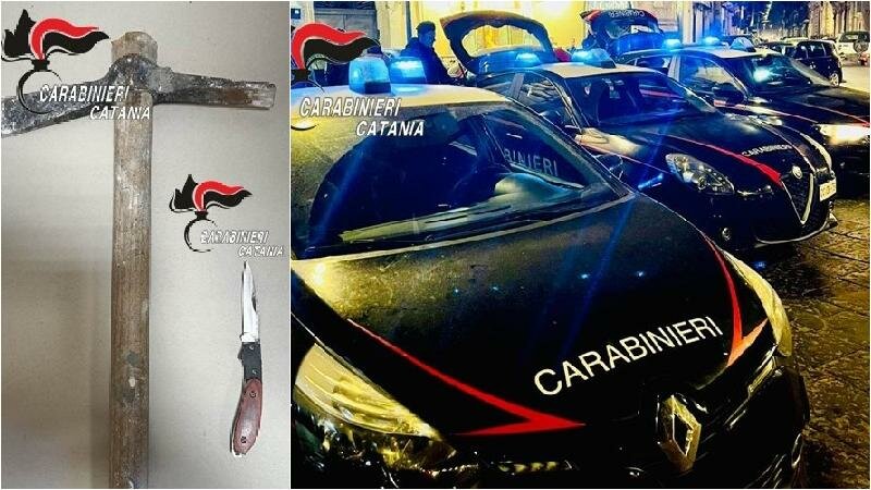 In giro a Catania con piccone e coltello