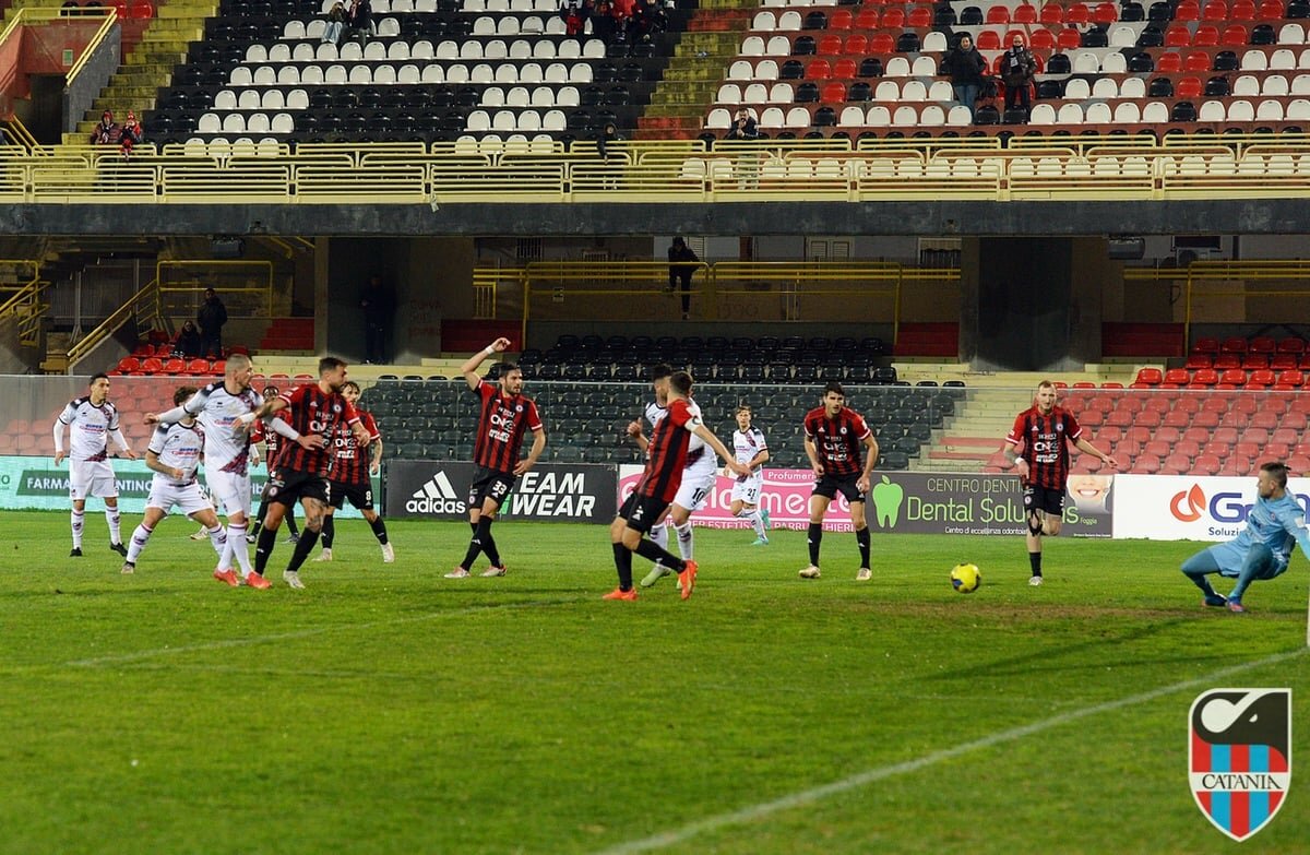 Il Catania replica: pari e rosso