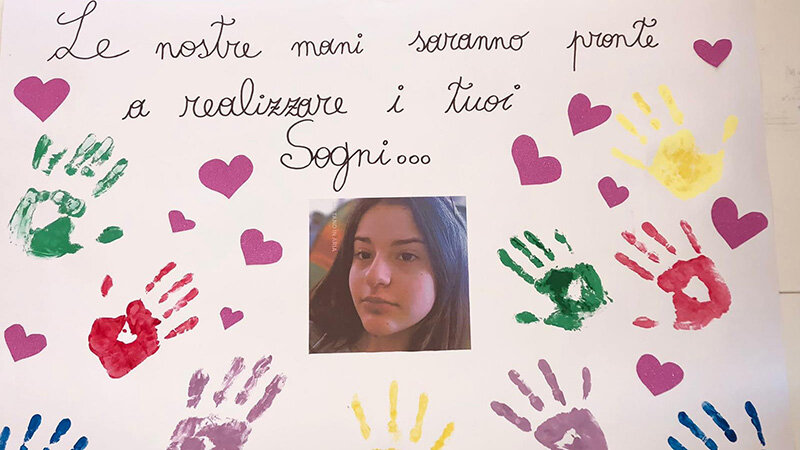 "Ciao Alessia, fai buon viaggio"