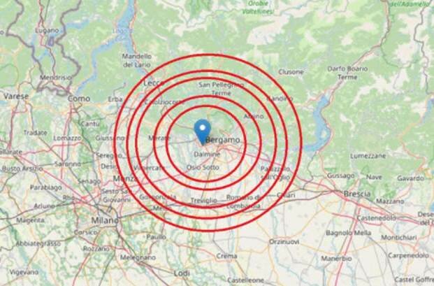 Terremoto nella Bergamasca