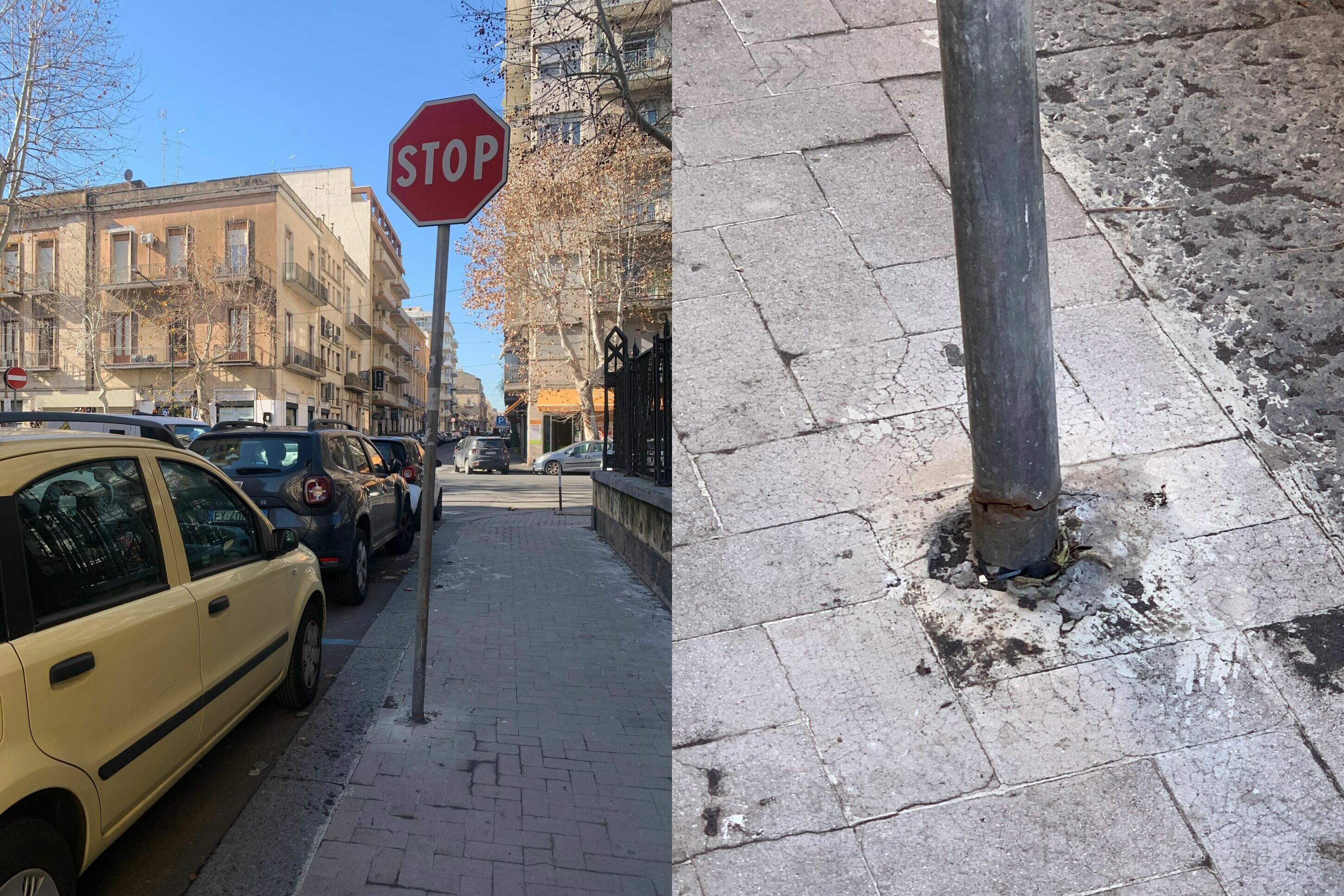 Catania: palo arrugginito, allarme in via Firenze