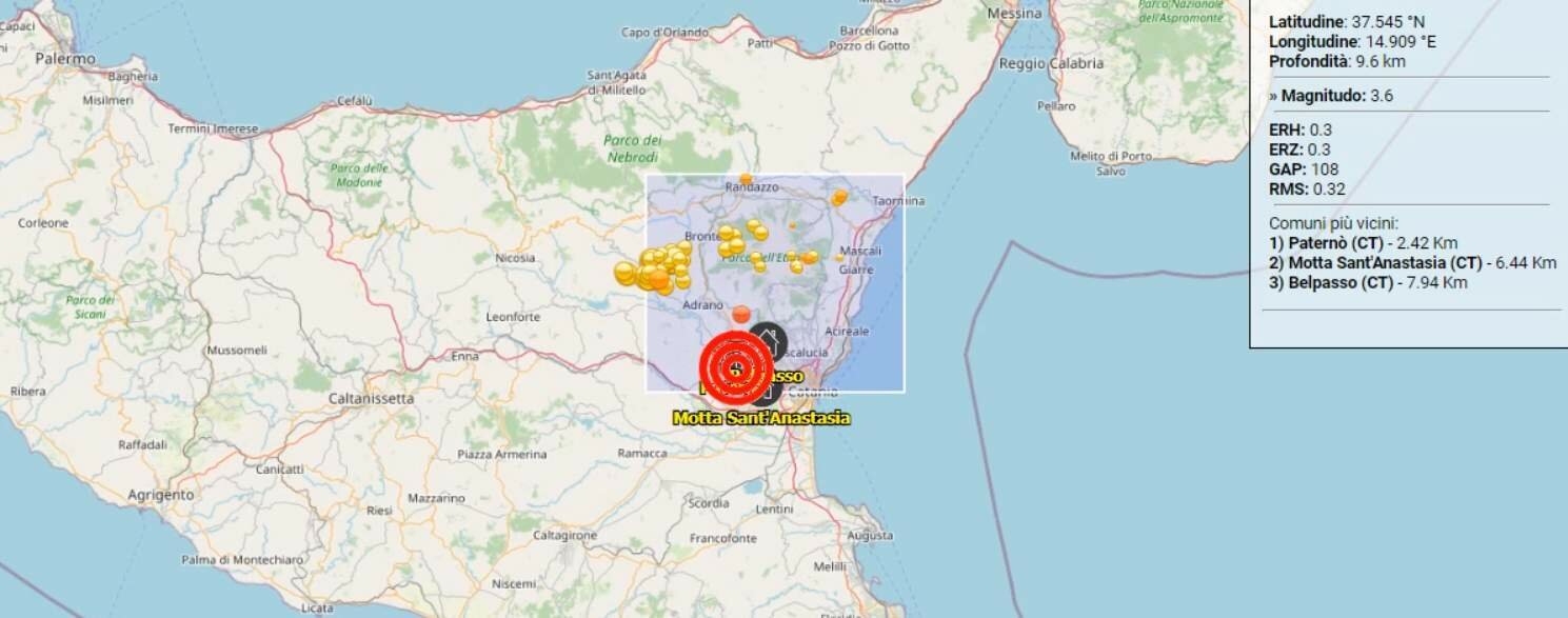 Scosse di terremoto a Patern&ograve; e Ragalna