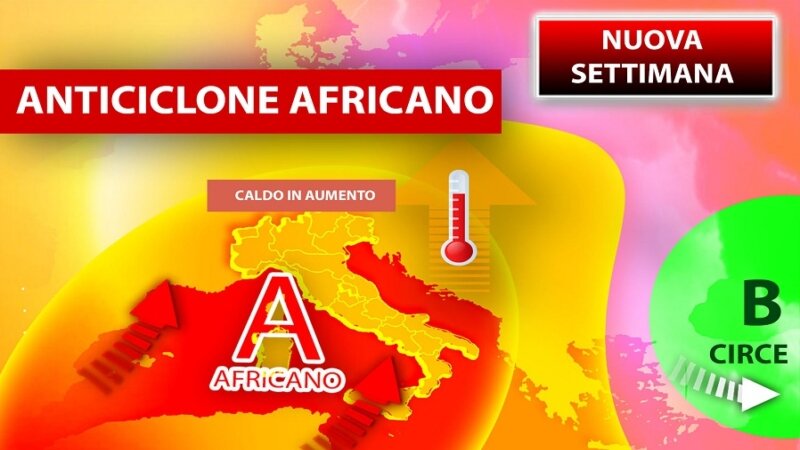 Circe s'allontana, in arrivo nuova fiammata africana