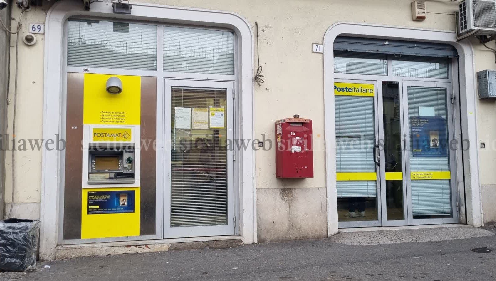 Catania: fallito assalto al bancomat delle Poste Catania: fallito assalto al bancomat delle Poste