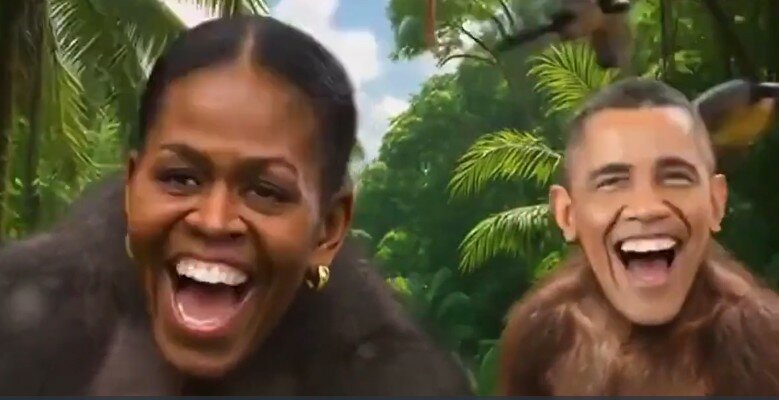 Rimosso il video di Trump con gli Obama-scimmie Rimosso il video di Trump con gli Obama-scimmie