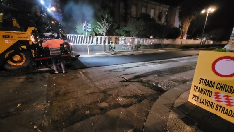 Nuovo asfalto a Catania, completato primo step Nuovo asfalto a Catania, completato primo step