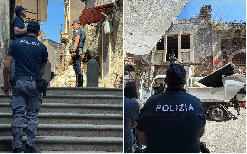 San Berillo: droga tra i rifiuti e mobili in strada