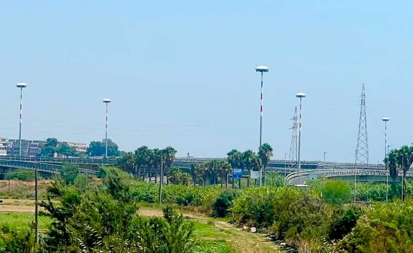 Catania: 5 torri faro a led, nuova illuminazione allo svincolo dell&rsquo;aeroporto