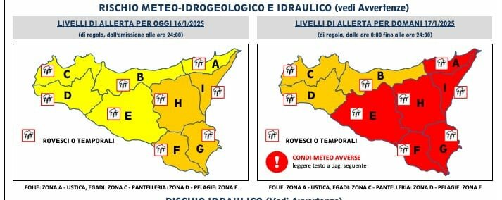 Allerta rossa, niente lezioni scolastiche a Catania