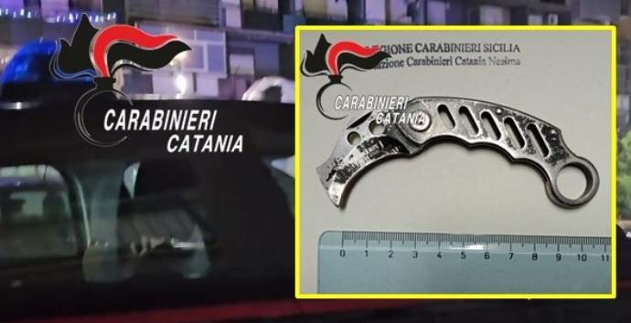 Catania, in tasca un coltello letale