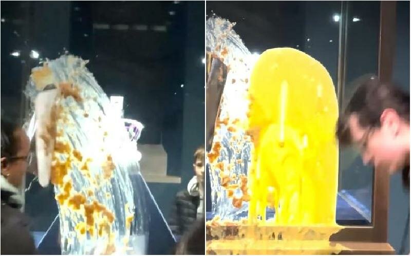 Imbrattata teca con i gioielli della Corona inglese