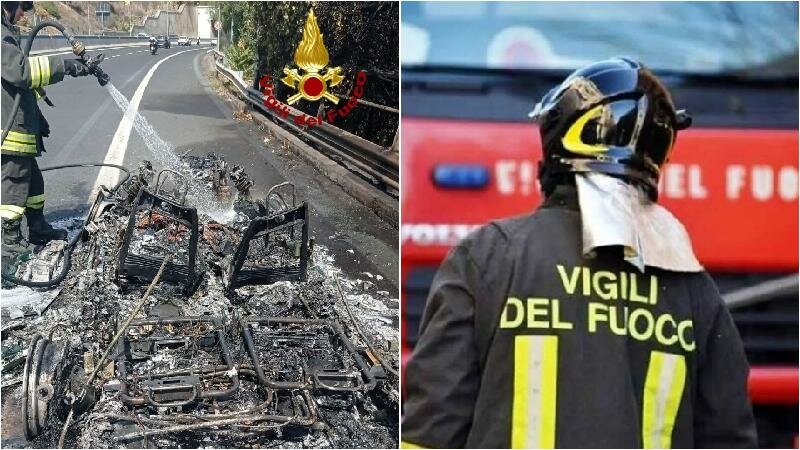 Auto a fuoco in viale Mediterraneo: traffico ko