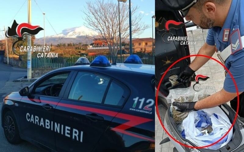 Vede i carabinieri e getta la droga dalla finestra