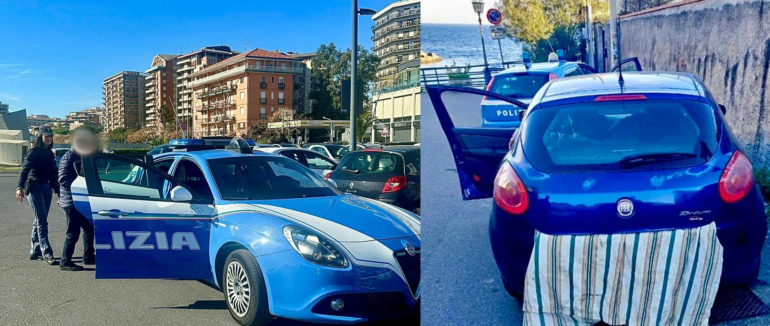 A San Giovanni Li Cuti col lenzuolo sulla targa