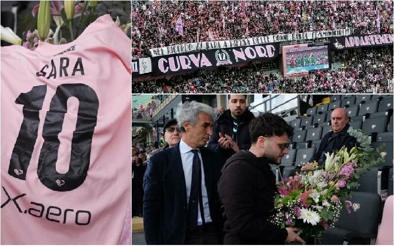 Al Barbera striscione per ricordare Sara