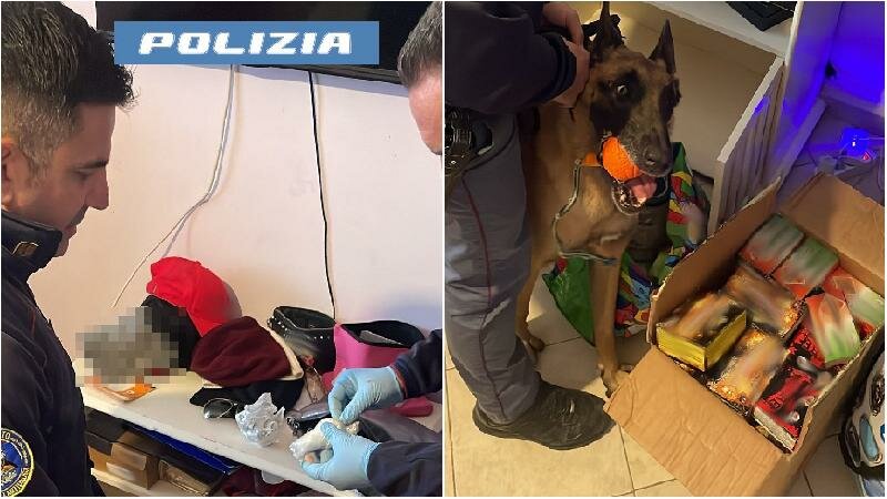 Nell'appartamento di Librino botti e droga