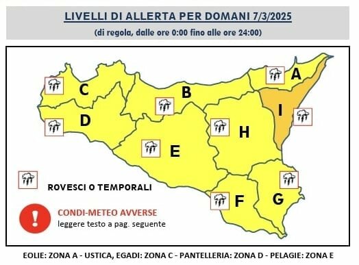 Allerta arancione in Sicilia: scuole chiuse, ecco dove