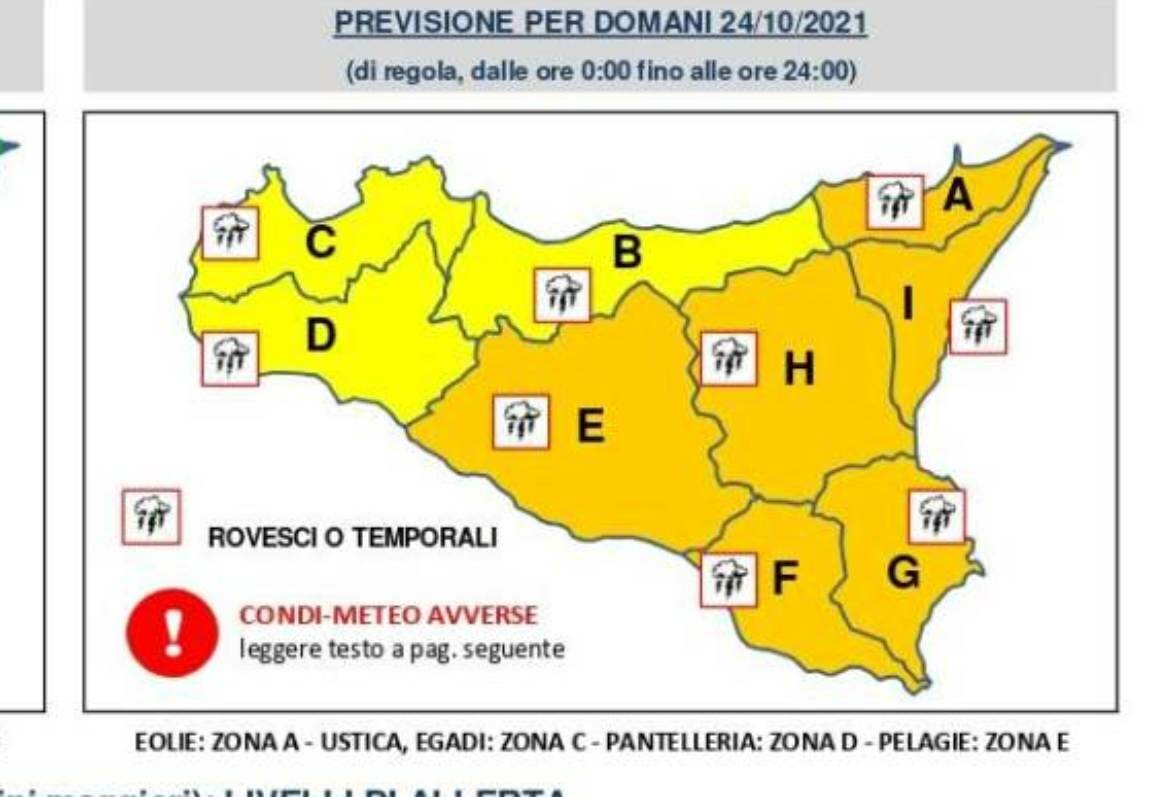 Allerta arancione in Sicilia