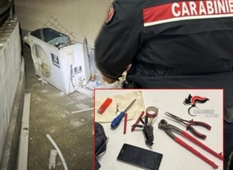 Smontano i condizionatori della chiesa catanese in cerca di rame