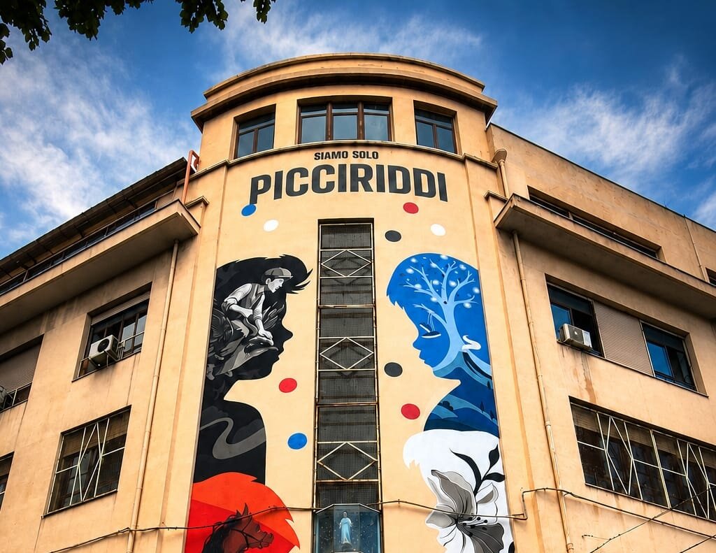 Un murale a San Cristoforo per ricordare 'la strage dei picciriddi' Un murale a San Cristoforo per ricordare 'la strage dei picciriddi'