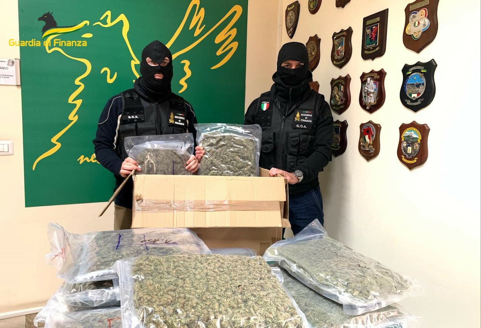 Dieci chili di droga nascosti a Picanello