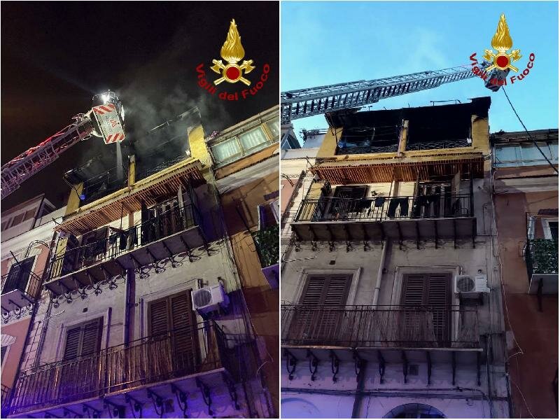 Casa distrutta da fiamme, famiglia intossicata