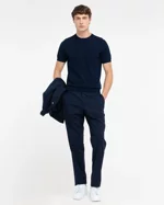 manuel-ritz-t-shirt-in-maglia-di-cotone-blu