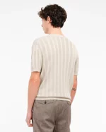 manuel-ritz-t-shirt-punto-riga-verticale-traforato-in-cotone-beige