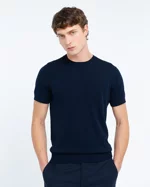 manuel-ritz-t-shirt-in-maglia-di-cotone-blu