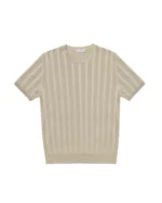 manuel-ritz-t-shirt-punto-riga-verticale-traforato-in-cotone-beige