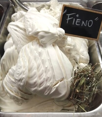Gelato gourmet fieno