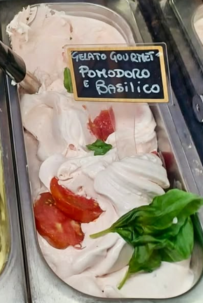 Gelato gourmet pomodorini e basilico Gelato gourmet pomodorini e basilico