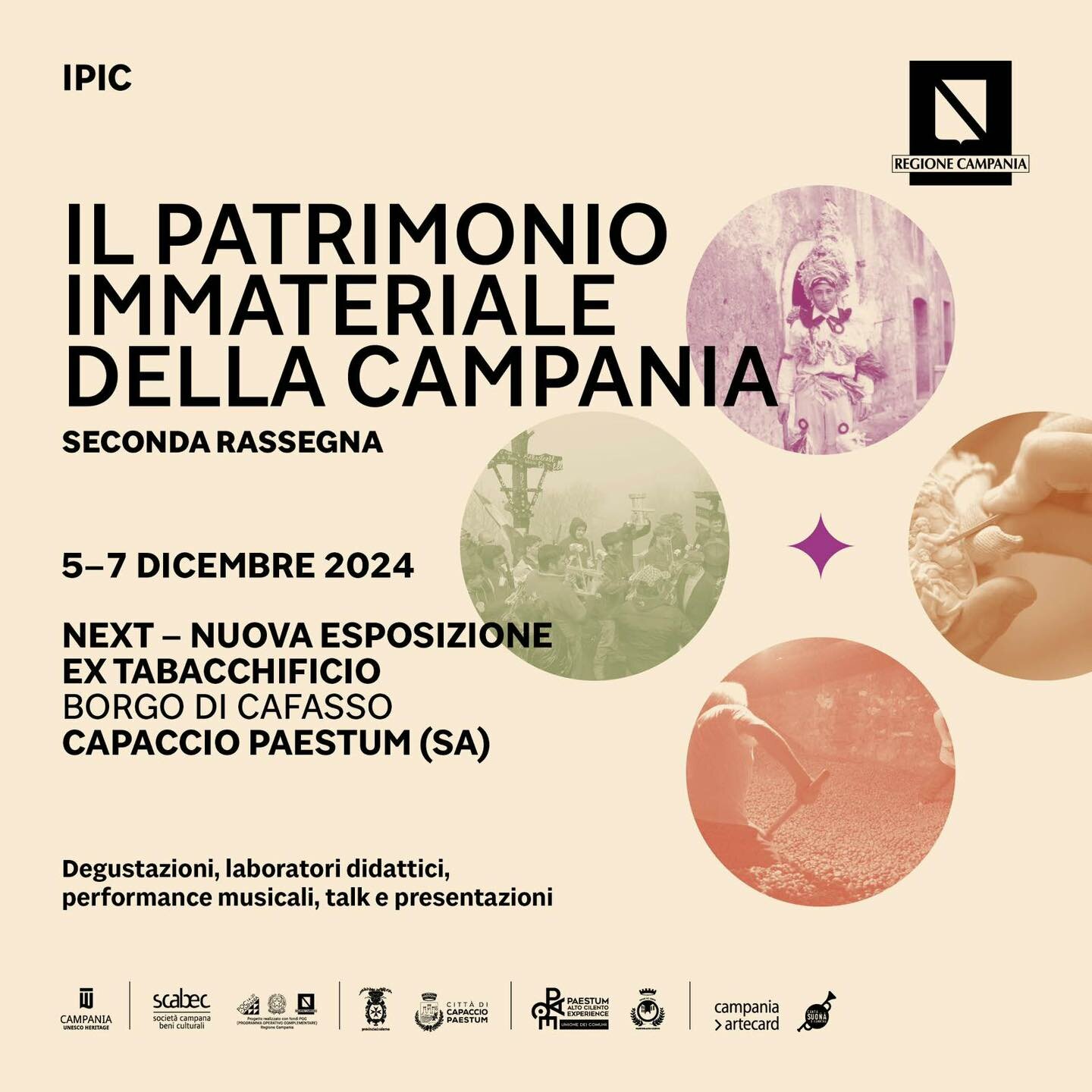 Seconda Rassegna del Patrimonio immateriale della Campania presso il Next Paestum Seconda Rassegna del Patrimonio immateriale della Campania presso il Next Paestum