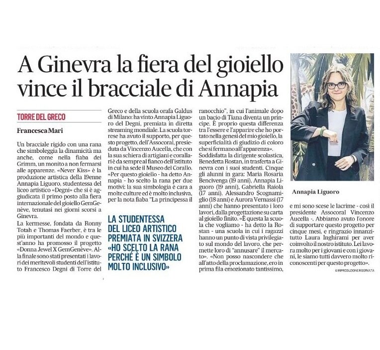 A Ginevra trionfa Annapia Liguoro, giovane studentessa del Liceo Artistico &ldquo;F. Degni&rdquo; con Donna Jewel e GemGen&egrave;ve.