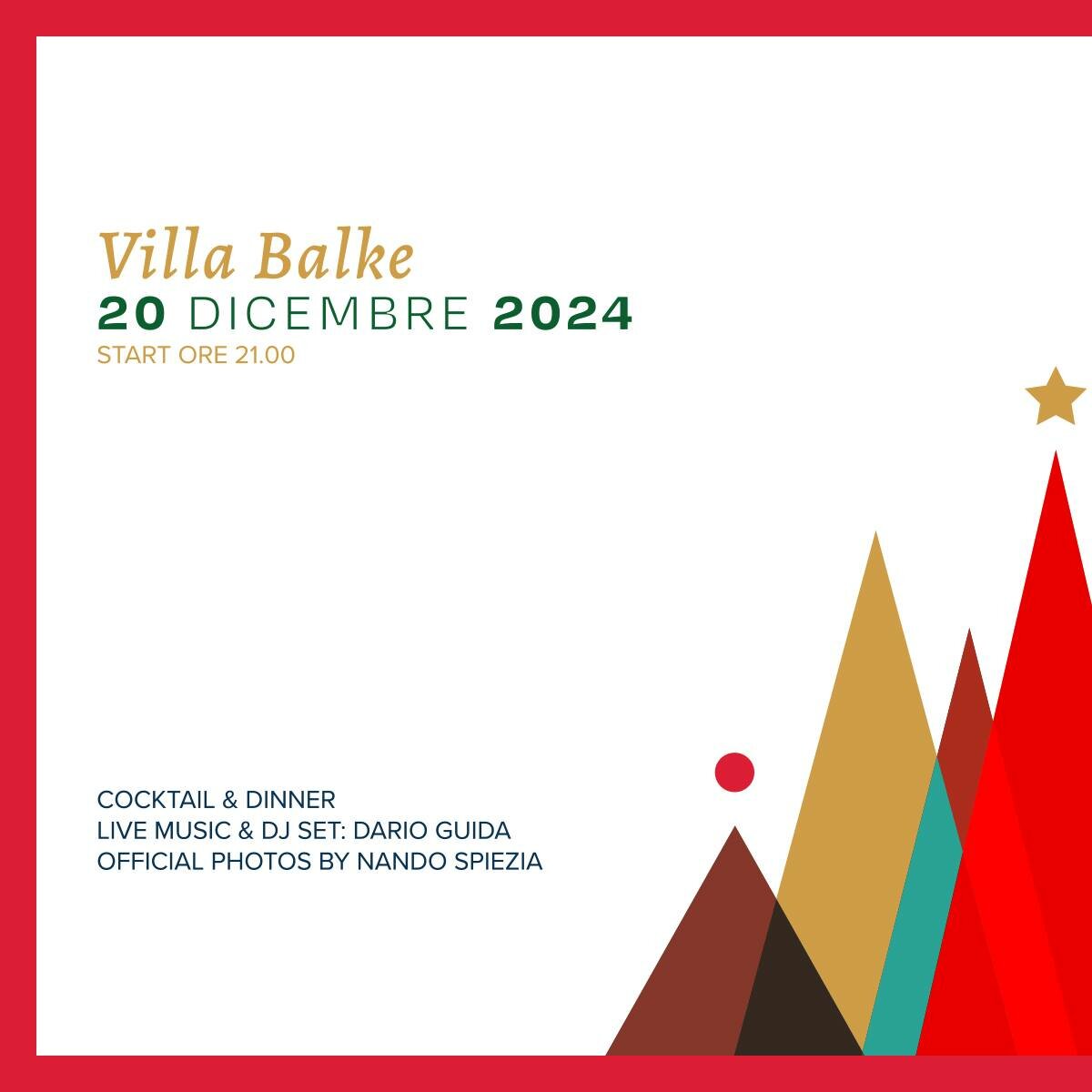 𝐈𝐗 𝐄𝐝𝐢𝐳𝐢𝐨𝐧𝐞 del nostro 𝐂𝐡𝐚𝐫𝐢𝐭𝐲 𝐄𝐯𝐞𝐧𝐭, presso Villa Balke .
