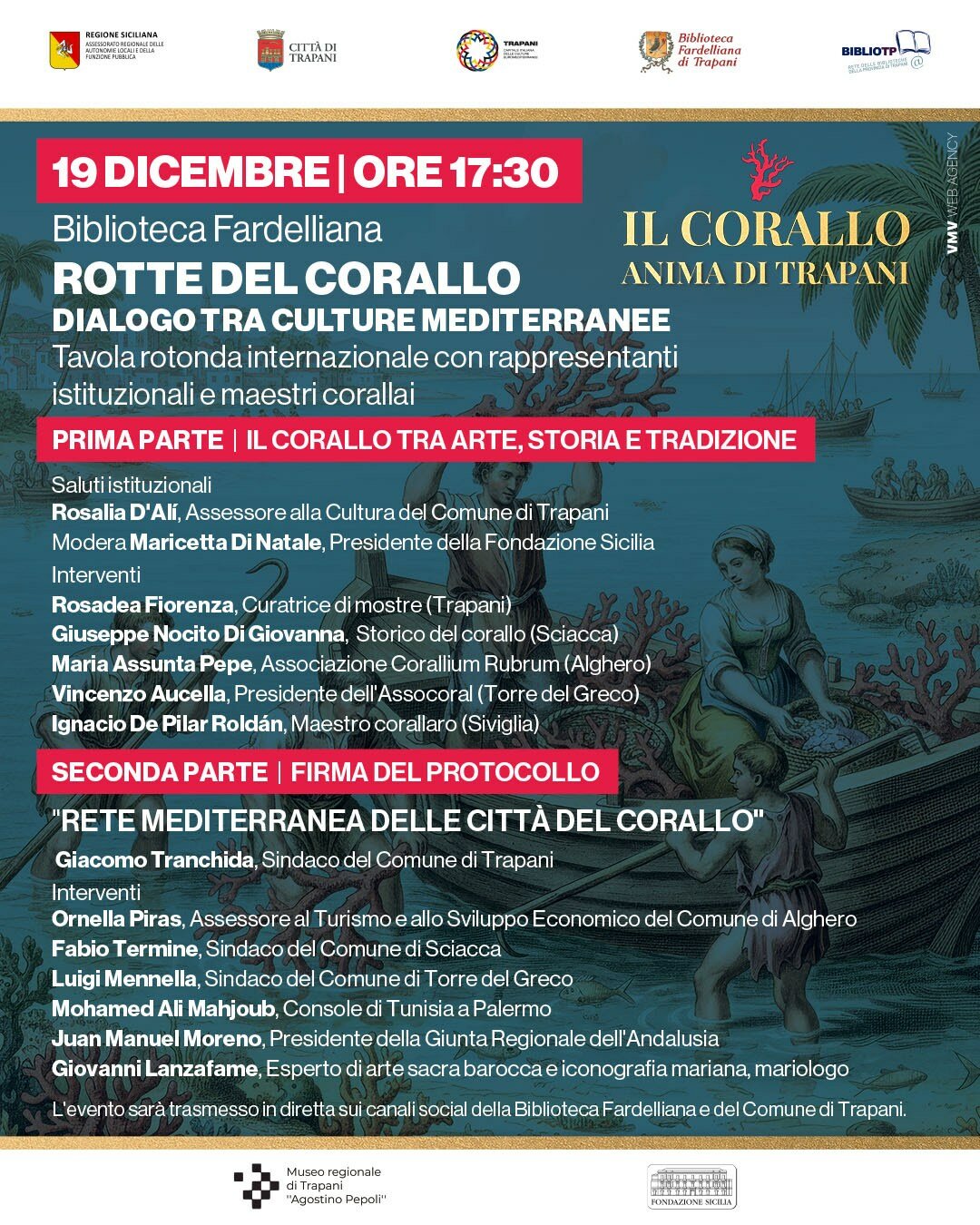 The first Mediterranean Network of Coral Cities starts from Trapani: Torre del Greco present