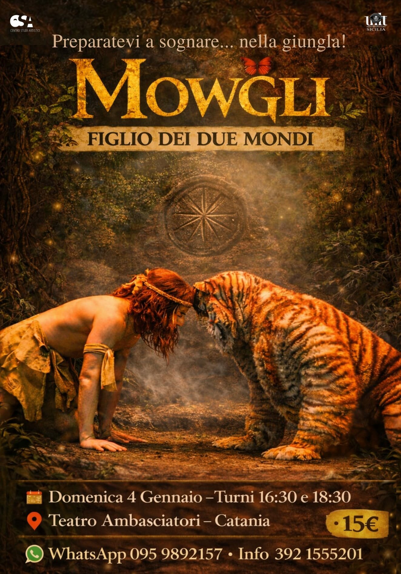 “Mowgli – Figlio dei Due Mondi” in scena al Teatro Ambasciatori di Catania