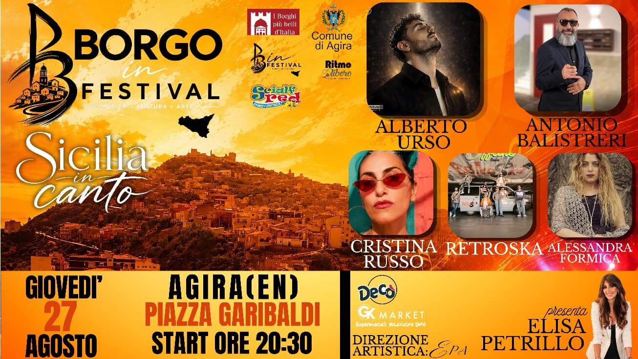 Agira celebra i borghi siciliani con “Borgo in Festival – Sicilia in Canto”