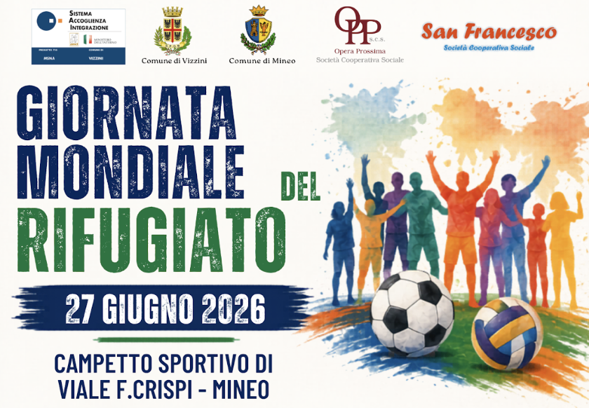 Mineo celebra la Giornata Mondiale del Rifugiato 2026 con un evento sportivo dedicato all’integrazione Mineo celebra la Giornata Mondiale del Rifugiato 2026 con un evento sportivo dedicato all’integrazione