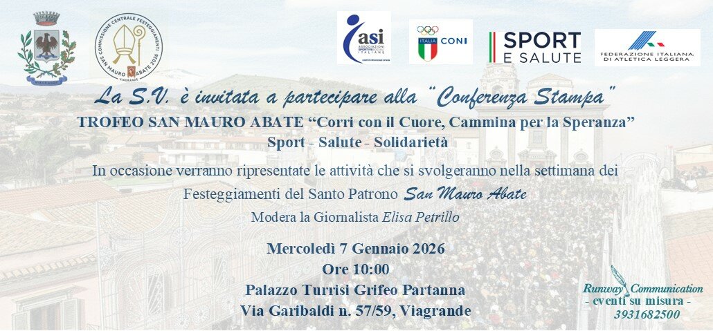 Viagrande, sport e solidariet&agrave;: mercoled&igrave; 7 gennaio la conferenza stampa del Trofeo San Mauro Abate