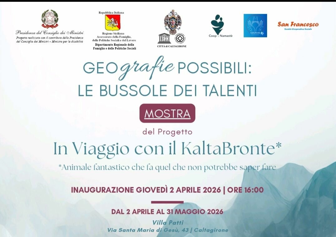 “Geografie possibili: le bussole dei talenti”: a Caltagirone la mostra del progetto In viaggio con il KaltaBronte