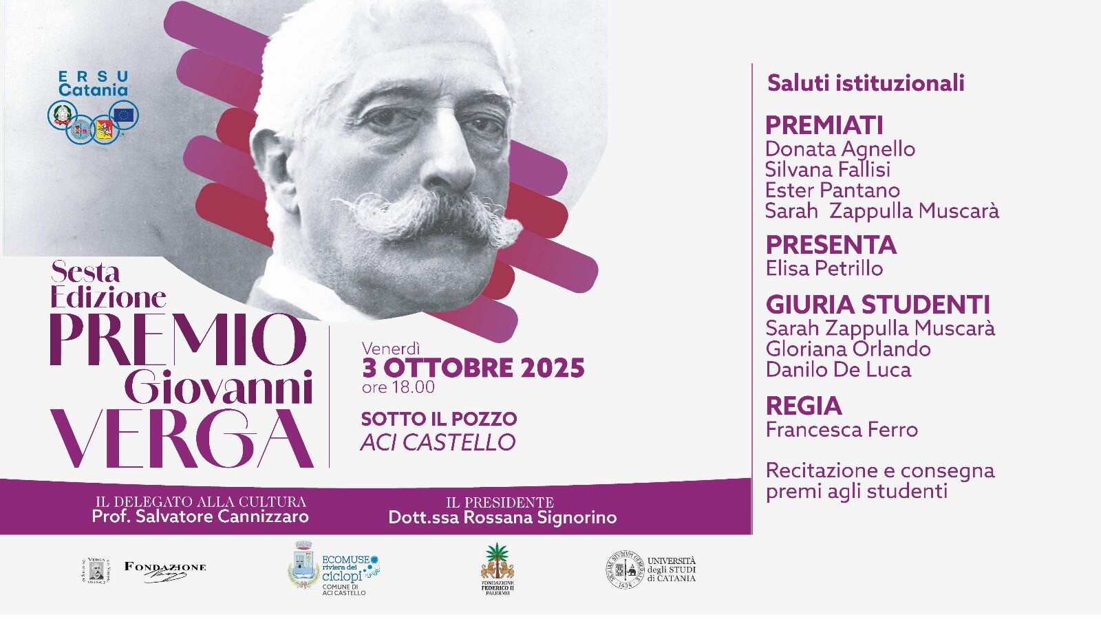 Torna il Premio Verga: in scena il 3 ottobre la sesta edizione ad Acicastello 