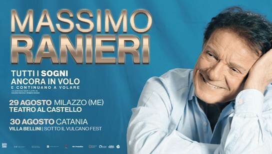 Massimo Ranieri torna in Sicilia: doppio appuntamento estivo tra Milazzo e Catania